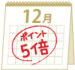 毎年12月はポイント5倍